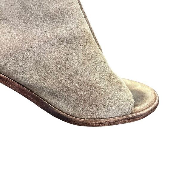 Frye Carolina Ash Womens Suede Leather Slingback Chunky Heel Shoes Booties sz 6 - Picture 2 of 16